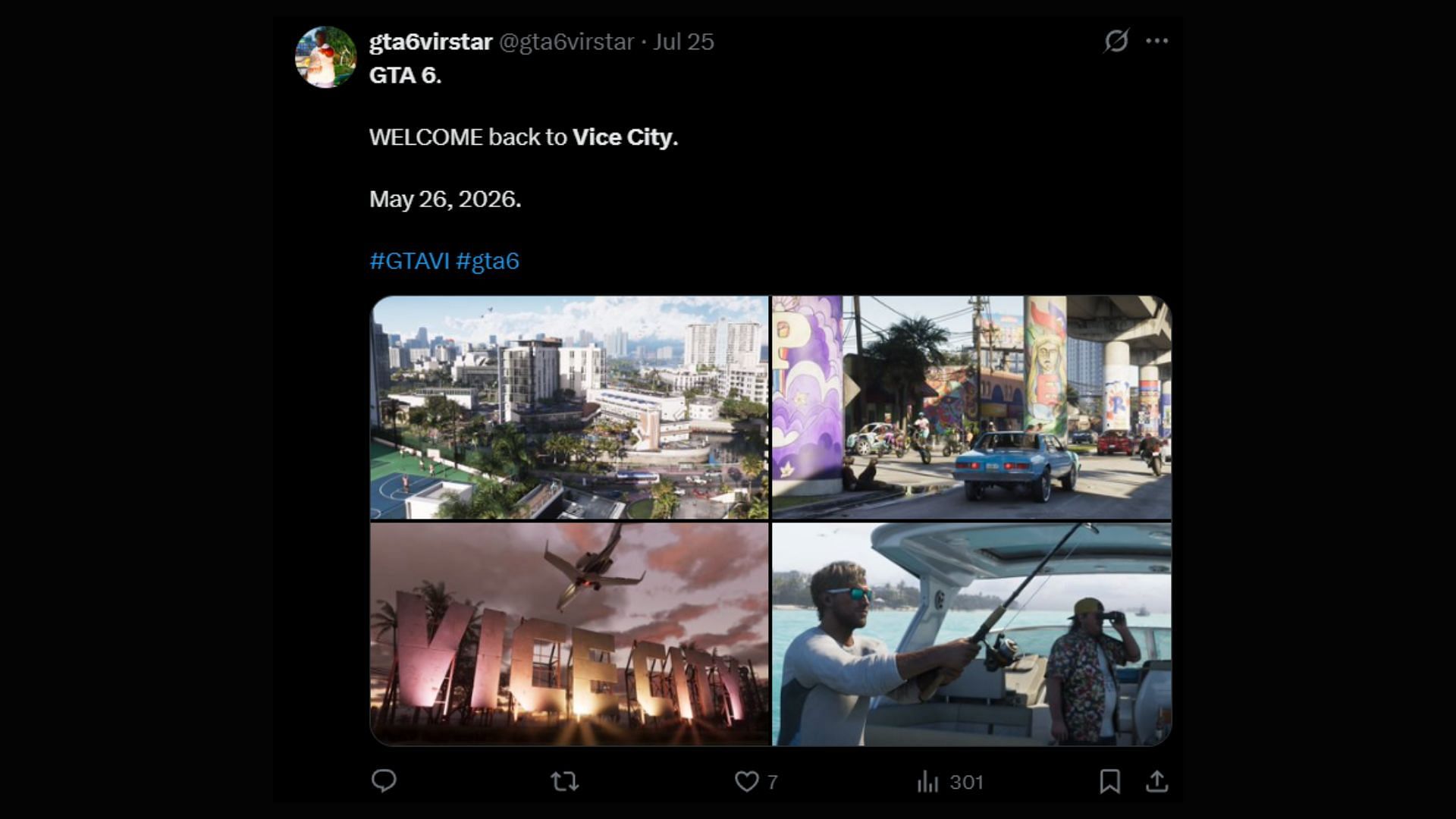 Grand Theft Auto fans are excited to explore the new HD Universe Vice City (Image via X)